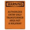 Signmission OSHA Warning Sign, 10" H, 7" W, Rigid Plastic, Authorized Entry Only Transformer Area, Portrait OS-WS-P-710-V-13605 - alternate 1